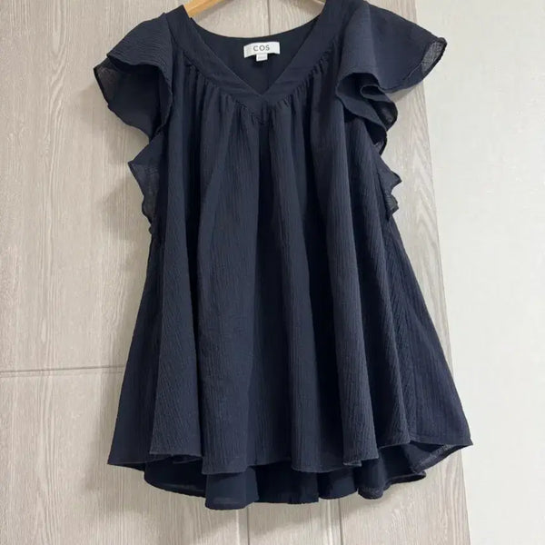 [BUNJANG] COS Ruffle Blouse EUR 42 Navy / COS 프릴 블라우스 EUR 42