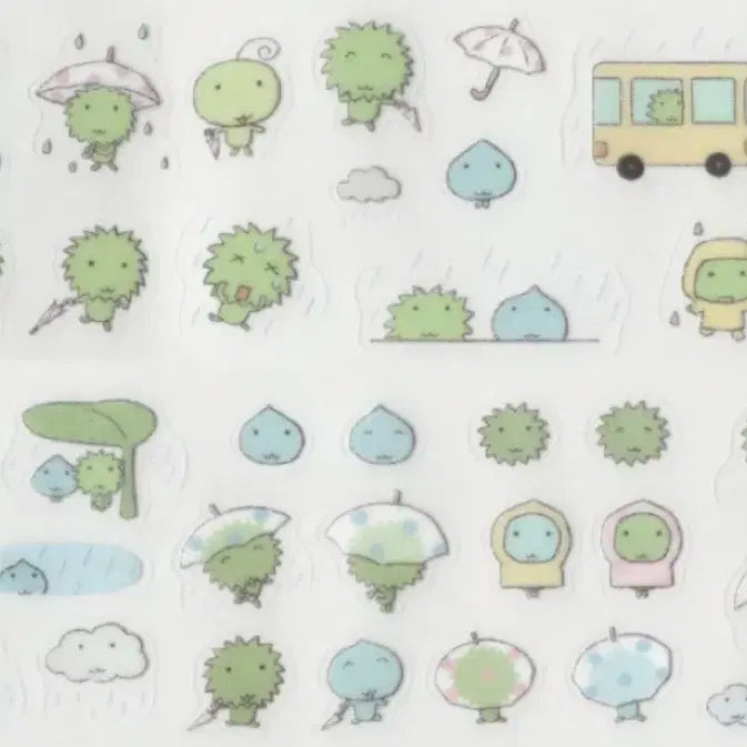 [BUNJANG] Ui Rainy Day Kiss Cut Stickers / [우이] 비오는 날 키스컷