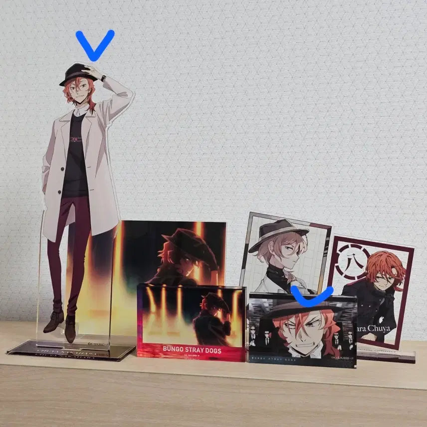 [BUNJANG] Bungo Stray Dogs Chuuya Acrylic Stand Block Plate Bundle Set / [일괄급처]문스독 츄야 아크릴 스탠드 블럭 플레이트