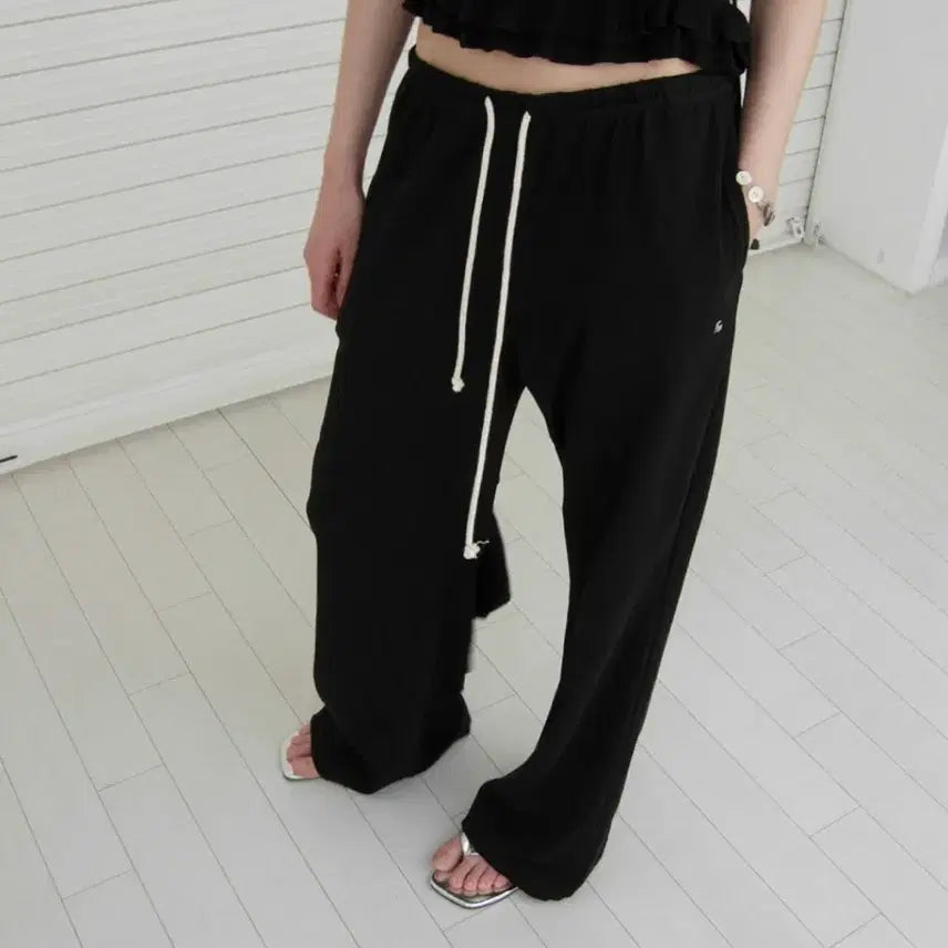 [BUNJANG] Poeto Lounge Cool Pants Black / 포에토 라운지 쿨 팬츠 블랙