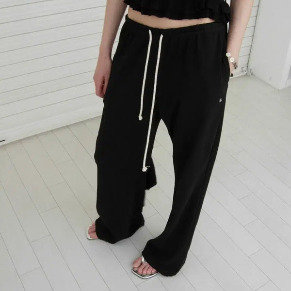 [BUNJANG] Poeto Lounge Cool Pants Black / 포에토 라운지 쿨 팬츠 블랙