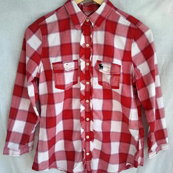 [BUNJANG] Abercrombie & Fitch Women's Cotton Basic Long Sleeve Casual Shirt - Size S / 아베크롬비 여성 코튼 베이직 셔츠 긴팔 캐주얼 남방 S