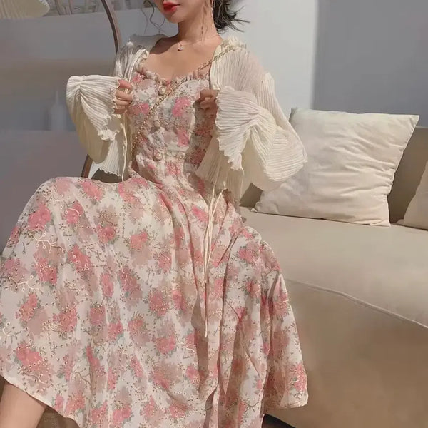 [BUNJANG] Vintage French Style Strapless Dress / 빈티지 프렌치 스타일 스트랩리스 드레스 원피스