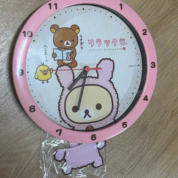 [BUNJANG] Rilakkuma & Korilakkuma Rabbit Swing Clock Wall Clock / 코리락쿠마 우사기 흔들 시계 벽시계 리락쿠마