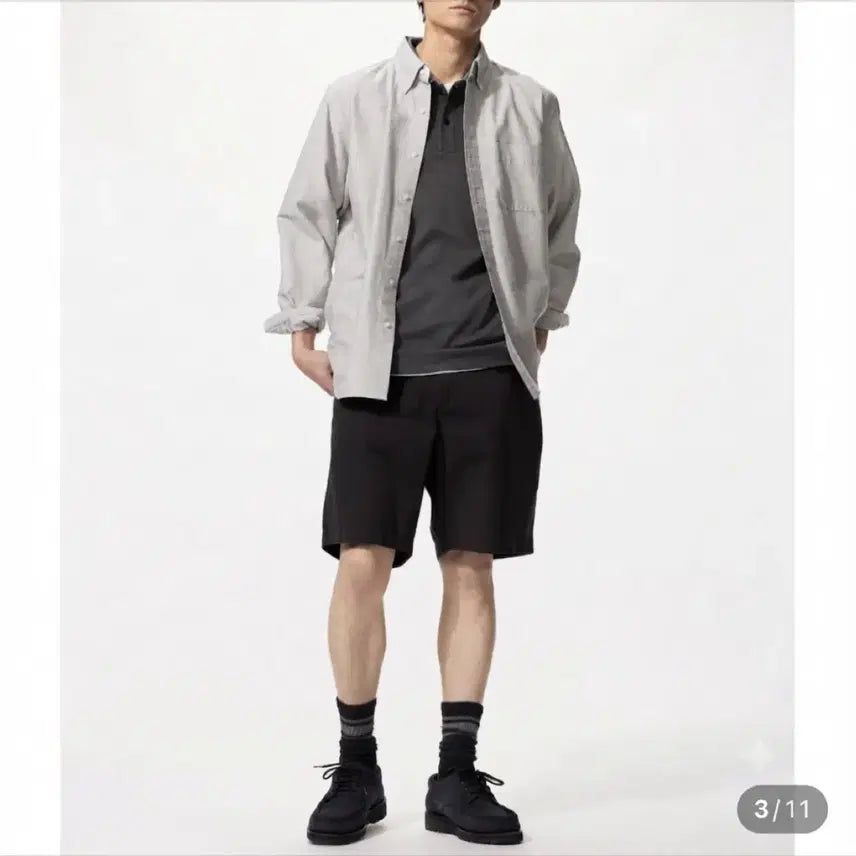 [BUNJANG] Uniqlo Black Chino Shorts (L) / 유니클로 블랙 치노 쇼츠팬츠 (L)