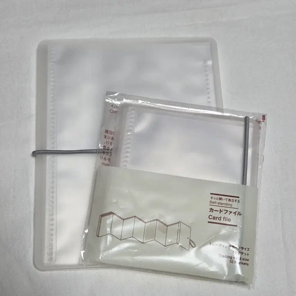 [BUNJANG] Muji Standable Card File 10 Pocket Set (2 Types) / 무인양품 펼쳐서 자립 가능한 카드 파일 10포켓 2종 세트
