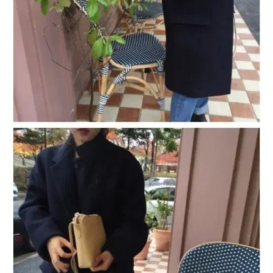[BUNJANG] Mone Navy Wool Coat / (구)모네마켓 (현)리본빛 모네 mone 네이비 코트
