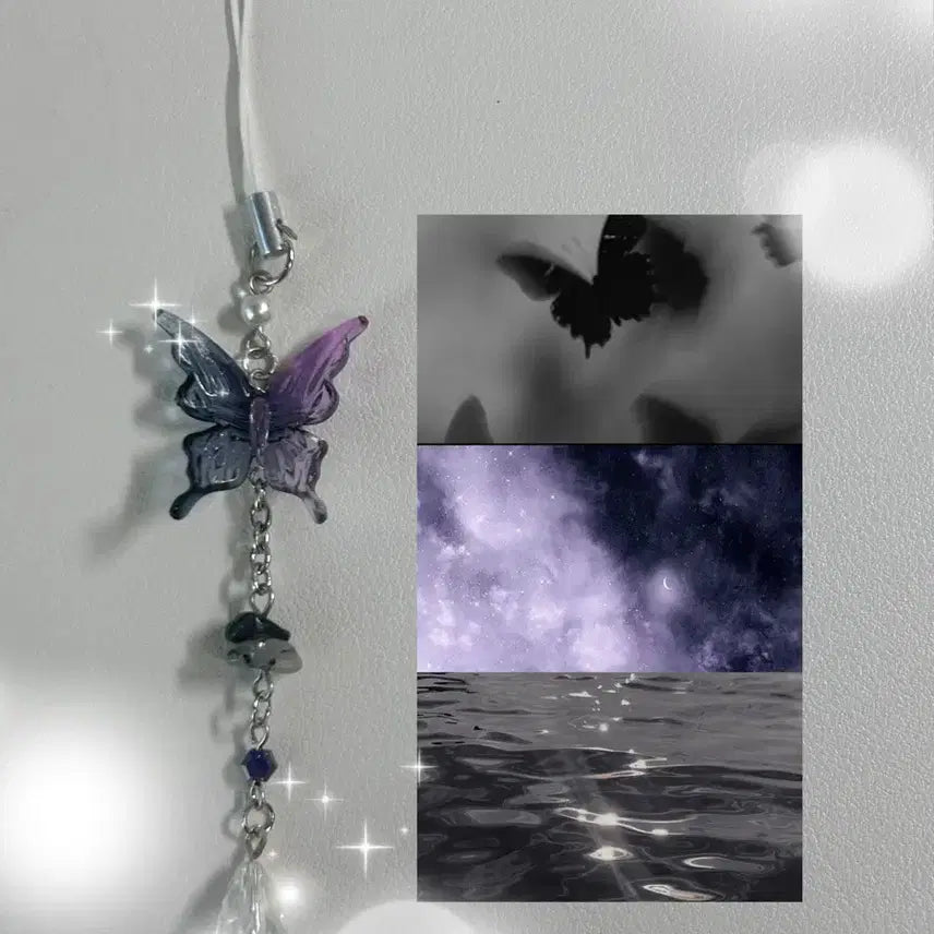 [BUNJANG] Butterfly Bead Keyring / 나비 비즈키링