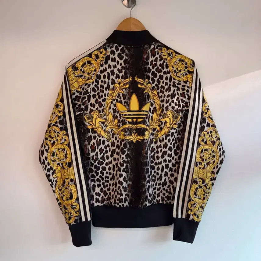 [BUNJANG] Adidas x Jeremy Scott Leopard Pattern Big Logo Track Jacket / 아디다스 x 제레미스캇 레오파드 패턴 빅로고 트랙 져지