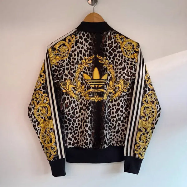 [BUNJANG] Adidas x Jeremy Scott Leopard Pattern Big Logo Track Jacket / 아디다스 x 제레미스캇 레오파드 패턴 빅로고 트랙 져지