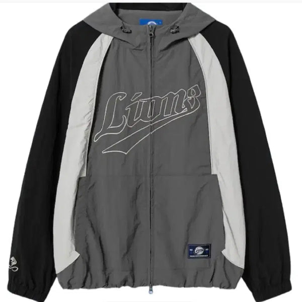 [BUNJANG] Samsung Lions x 8seconds Reflective Hood Jacket Grey / 삼성라이온즈 에잇세컨즈 리플렉티브 후드 재킷 그레이