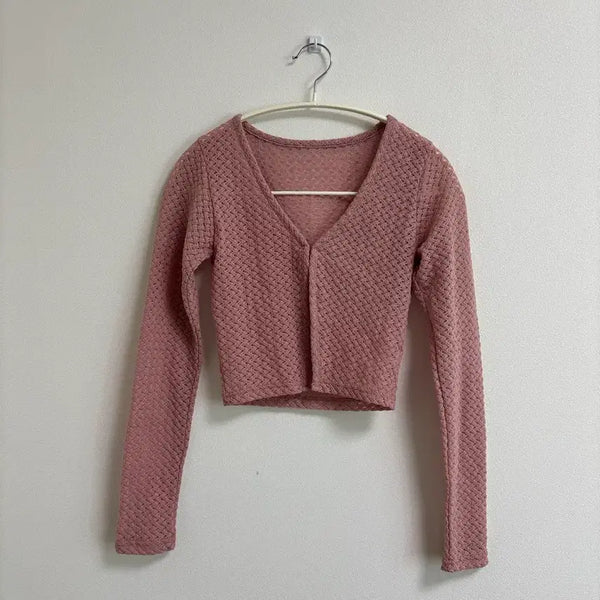 [BUNJANG] Pink Knit Cardigan / 핑크색 니트 가디건