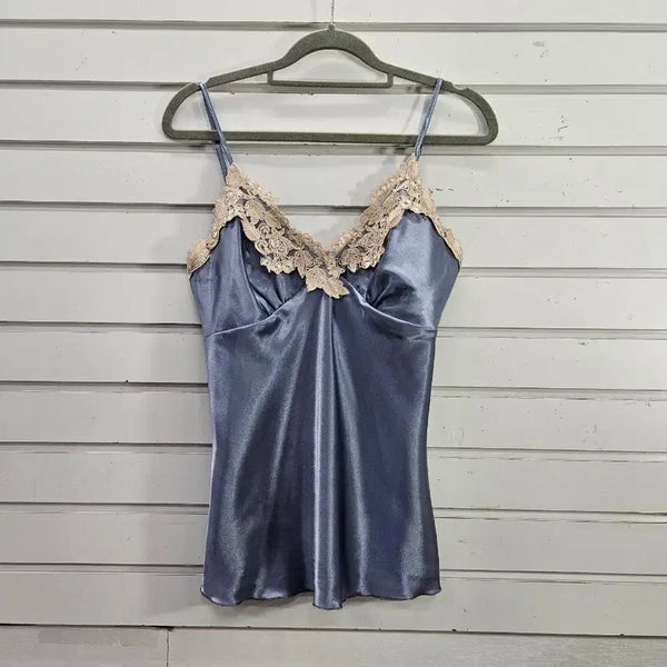 [BUNJANG] Silk Lace Running Tank Top (Size 66) / 공단 레이스포인트  끈 런닝66/보물찾기천사