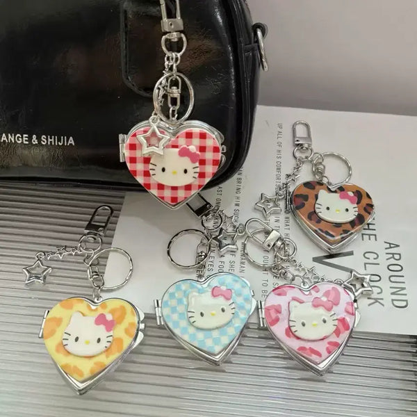 [BUNJANG] Hello Kitty Heart Mirror Keychain / 새제품 헬로키티 하트 거울 키링