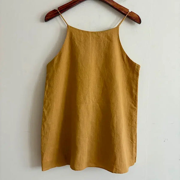 [BUNJANG] Mustard Spaghetti Strap Top / 머스타드 끈나시