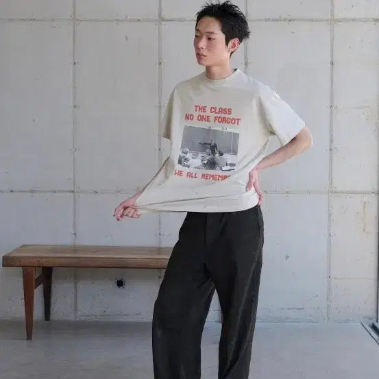 [BUNJANG] STU The Class T-Shirt Melange Grey M / STU THE CLASS T-SHIRT in melange grey M 새상품