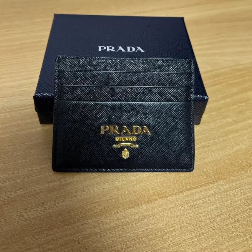 [BUNJANG] Prada Saffiano Card Holder Black / 프라다 사피아노 카드지갑