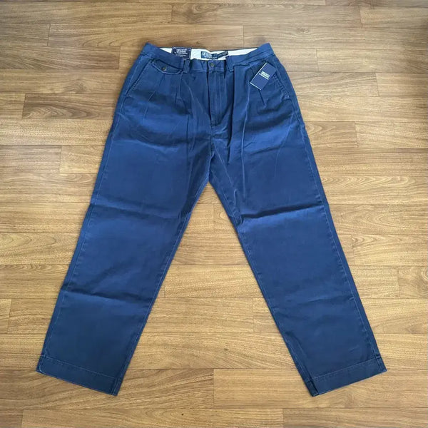 [BUNJANG] Polo Ralph Lauren Whitman Two-Tuck Chino Pants Washed Newport Navy (W33 L30) / 폴로 휘트먼 투턱 치노팬츠뉴컬러  워시드 뉴포트네이비 허리33 기장 30 미공홈백화점상품 노수선