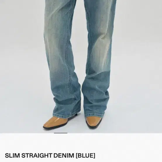 [BUNJANG] Suade Slim Straight Denim Jeans (Light Blue, Size S) / 기명 스웨이드 suade slim straight 슬림 스트레이트 데님 연청 s