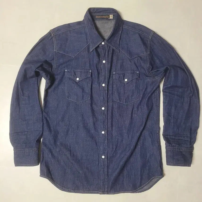 [BUNJANG] Fullcount 4894 Denim Western Shirt Size 44 / 풀카운트 4894 데님 웨스턴 셔츠 44사이즈