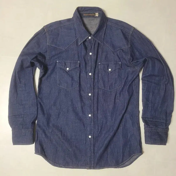 [BUNJANG] Fullcount 4894 Denim Western Shirt Size 44 / 풀카운트 4894 데님 웨스턴 셔츠 44사이즈