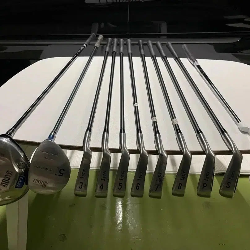 [BUNJANG] John Byron Men's Golf Club Full Set with Caddy Bag - R Flex / JOHN BYRON 캐디백과 남성용 R. 골프채 11개 클럽 풀세트. 새퍼터