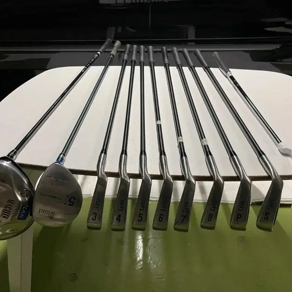 [BUNJANG] John Byron Men's Golf Club Full Set with Caddy Bag - R Flex / JOHN BYRON 캐디백과 남성용 R. 골프채 11개 클럽 풀세트. 새퍼터
