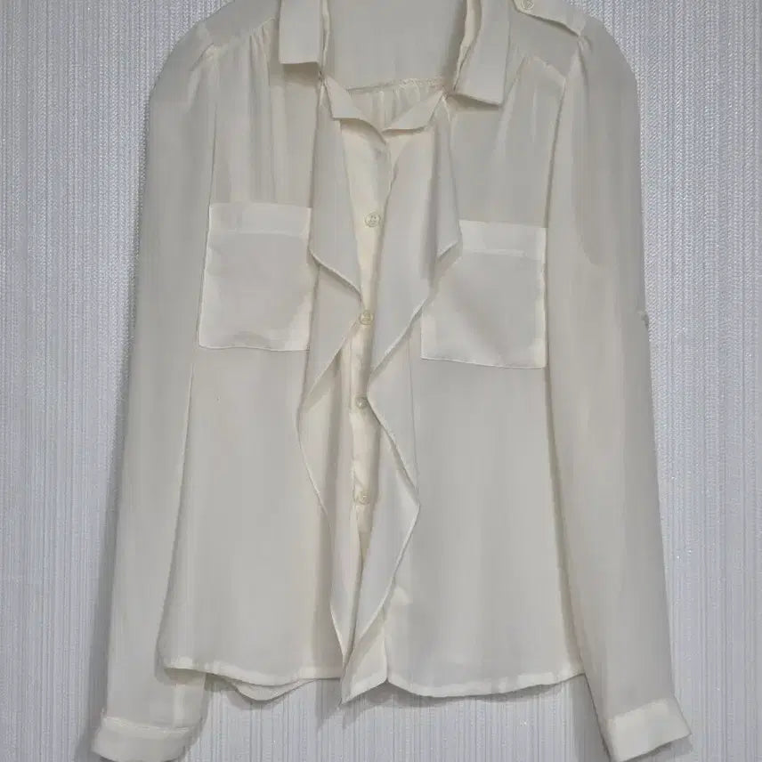 [BUNJANG] Women's Ivory Shirt Blouse (Size S) / 여성 셔츠 블라우스 S