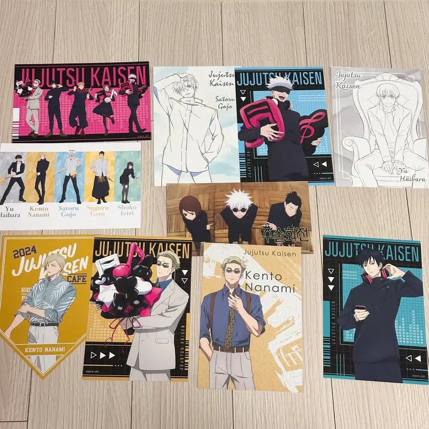[BUNJANG] Jujutsu Kaisen Paper Goods Bundle Set (Pasha, Postcards, POB) - Gojo Satoru, Nanami Kento, Fushiguro Megumi / 주술회전 지류 일괄 세트 파샤 엽서 특전 고죠 사토루 나나미 켄토 메구미 사시스 회옥옥절