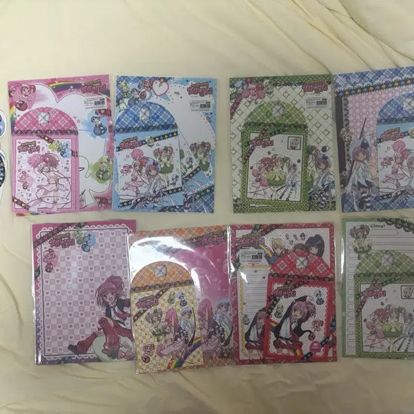 [BUNJANG] Character Calling Characacter Change Letter Paper Set with Envelopes and Postcards / 일괄 고전문구 완구 캐캐체 캐릭캐릭체인지 편지지 봉투 엽서
