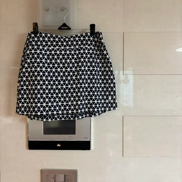 [BUNJANG] W.Angle Navy Pattern Skirt (Size 67) / 골프복 골프의류 와이드앵글 네이비 패턴 치마 스커트 67