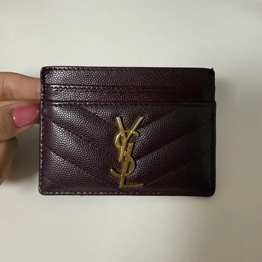 [BUNJANG] Saint Laurent Leather Card Holder / 입생로랑 카드지갑