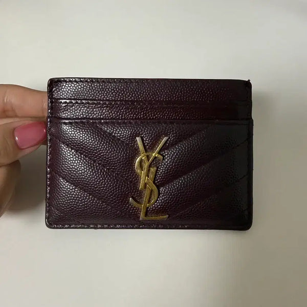 [BUNJANG] Saint Laurent Leather Card Holder / 입생로랑 카드지갑