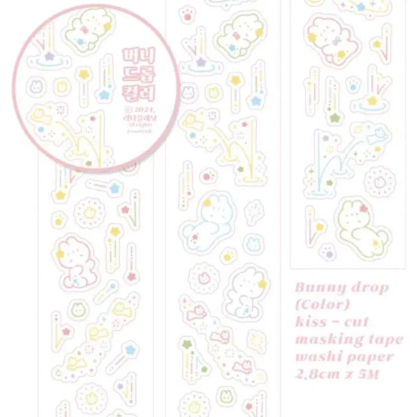 [BUNJANG] Retaplanet Burnedrop Color Kiss Cut Sticker / 리타플래닛 버니드롭컬러 키스컷