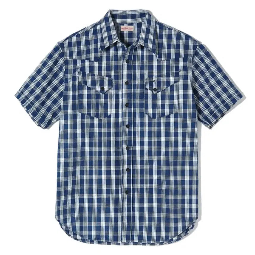 [BUNJANG] Sun Surf Union Supply "Palaca Check" Short Sleeve Work Shirt (Size 17 1/2) / 17 1/2) 선서프 유니온 서플라이 팔라카 체크 반팔 셔츠