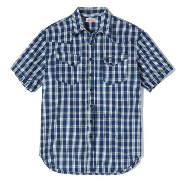 [BUNJANG] Sun Surf Union Supply "Palaca Check" Short Sleeve Work Shirt (Size 17 1/2) / 17 1/2) 선서프 유니온 서플라이 팔라카 체크 반팔 셔츠
