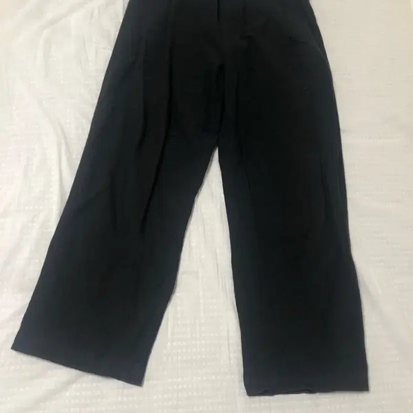 [BUNJANG] PERSTEP Linen-like Long Pants Black M / 퍼스텝 린넨라이크 코튼 롱팬츠 블랙