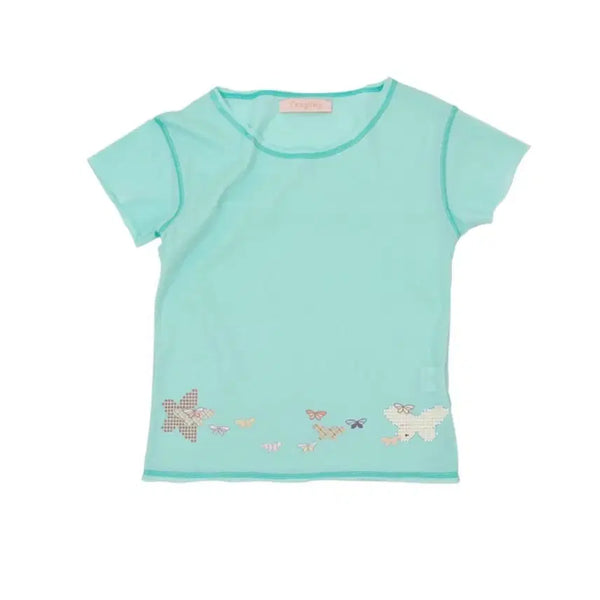 [BUNJANG] Tangled Mint Butterfly T-Shirt / 탱글링 민트 나비 티셔츠
