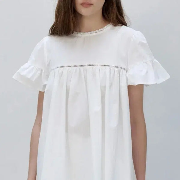 [BUNJANG] Brenda Breden Renee Shirring Blouse / 브렌다브렌든 셔링 화이트 블라우스 renee shirring blouse