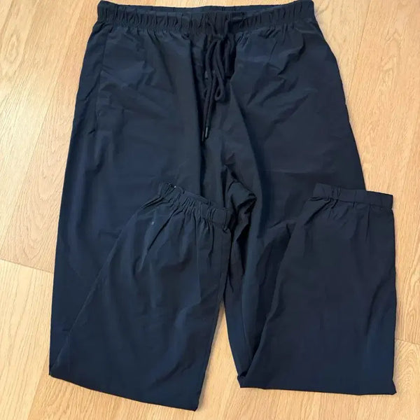 [BUNJANG] Essentials Black Wide Pants XL / 에센셜 블랙 와이드 팬츠 XL