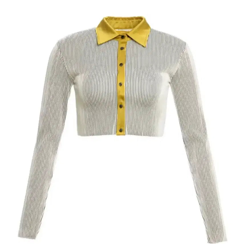 [BUNJANG] Kyo Glam Pleats Stripe Shirt / kyo 쿄 글램 플리츠 스트라이프 셔츠 마뗑킴 오픈와이와이 이세이미야케