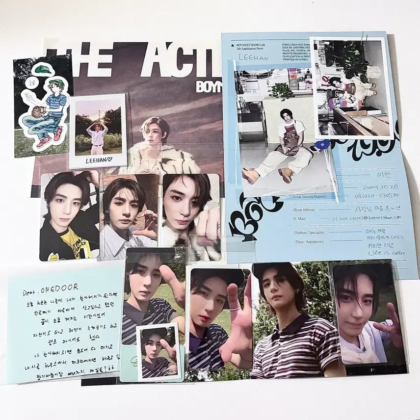 [BUNJANG] BOYNEXTDOOR Leehan Vol.3 The Action Collect Book Bundle Set / 보이넥스트도어 보넥도 이한 멤버십 콜렉트북 vol.3 디액션 앨범 포카 위버스 특전 스티커 증사 폴라로이드