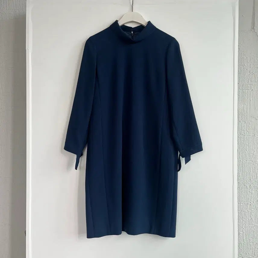 [BUNJANG] BCBG Navy Ribbon Long Dress / (새상품) BCBG 리본 네이비 롱 원피스