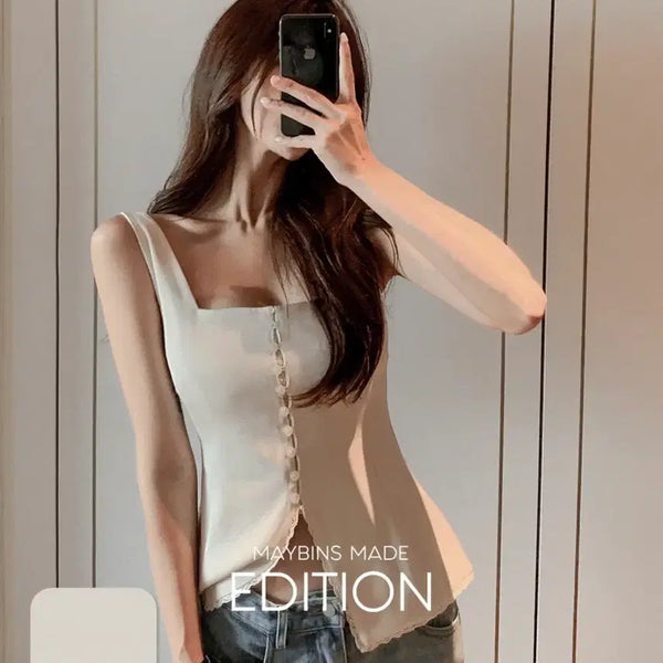 [BUNJANG] Mayvins Comb Bustier Milk Beige / 메이빈스 콤브뷔스티에 밀크베이지 급처합니다(새제품)