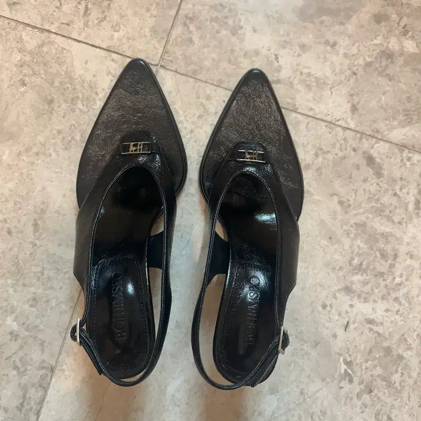 [BUNJANG] Bohemian Seoul Leather Flip-Flop Heels / 보헤미안서울 보헴서 플립플랍 레더 힐 255