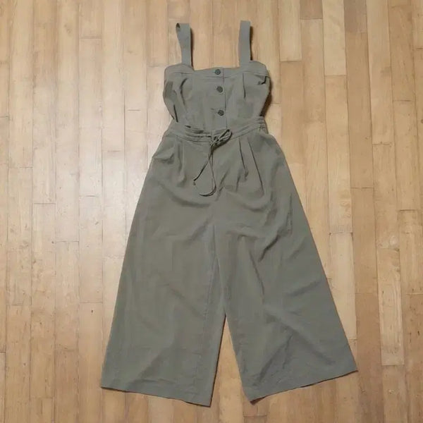 [BUNJANG] CC Collect Bustier Wide Jumpsuit Khaki / 씨씨콜렉트 뷔스티에 와이드 점프수트 55 카키