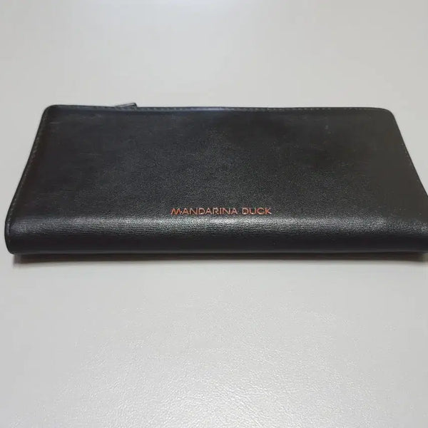 [BUNJANG] Mandarina Duck Black Leather Long Wallet / 만다리나덕 (남여공용) 블랙 (가죽) 장지갑