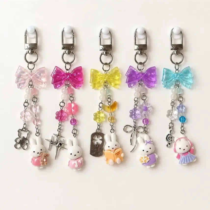 [BUNJANG] Bunny Charm Beaded Keychain / 버니키링 비즈키링