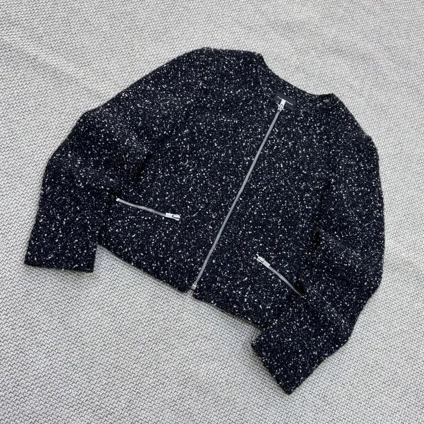 [BUNJANG] Club Monaco Women's Tweed Zip-Up Jacket / 2 클럽모나코 여성 트위드 집업 자켓 0723E2