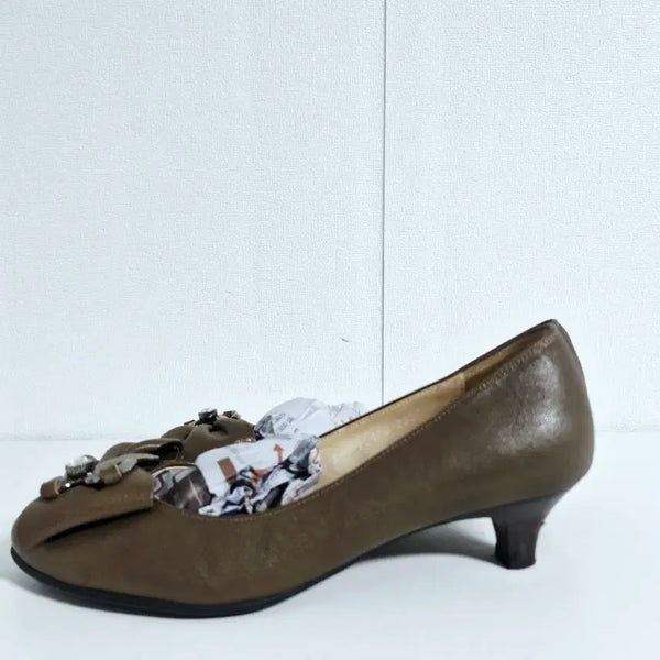 [BUNJANG] Tandy Brown Ribbon Shoes (230) / 탠디 브라운 리본 구두(230)